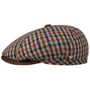 Landsey Wool Check Flat Cap by Lierys beige-blue