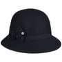 Caniva Wool Cloche Hat by Lierys navy