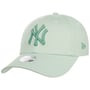 9Forty WMNS NYY Metallic Logo Cap by New Era mint green