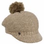 Soft Pompom Newsboy Cap by Loevenich beige