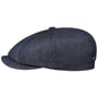 Hatteras Denim Cashmere Flat Cap by Stetson navy