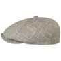 Sustainable Linen Mix 6 Panel Flat Cap by Stetson cream white
