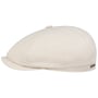 Hatteras Halverton Cotton Flat Cap by Stetson cream white