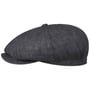 Hatteras Iverton Linen Flat Cap by Stetson grey-mottled