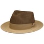 Twotone Toyo Fedora Raffia Hat by Stetson dark brown
