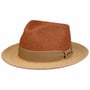 Twotone Toyo Fedora Raffia Hat by Stetson nature-red