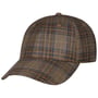Silk Mix Check Cap by Stetson brown