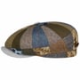 Hatteras Barista Patchwork Flat Cap by Stetson brown