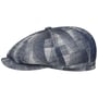 Hatteras Cotton Jacquard Flat Cap by Stetson white-navy