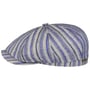 Hatteras Docado Stripe Flat Cap by Stetson blue-navy