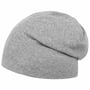Cotton Jersey Stripes Beanie Hat by Lipodo light grey
