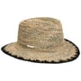 Contrast Edge Seagrass Hat by Seeberger nature-black
