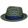 Blue & Green Panama Hat by Alfonso D’Este blue-green