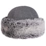 Women’s Winter Hat Fake Fur Brim by Gebeana grey