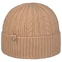 Cable Knit Merino Knit Hat by Gebeana beige