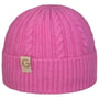 Cable Knit Merino Knit Hat by Gebeana pink