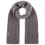 Cable Knit Merino Wool Scarf by Gebeana grey