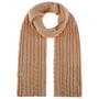 Cable Knit Merino Wool Scarf by Gebeana beige