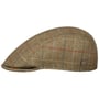 Larkmont Silk Flat Cap by Lierys olive-mottled