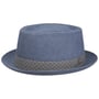 Houndstooth Ribbon Pork Pie Hat by Lierys blue