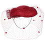 Denica Pillbox Hat by Lierys bordeaux