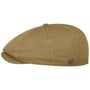 Brood Cotton Houndstooth Flat Cap by Brixton dark beige