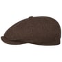 Hatteras Virgin Wool Stripes Flat Cap by Stetson dark brown