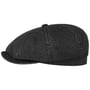 Hatteras Black Denim Flat Cap by Stetson black