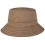 Waxed Cotton Bucket Outdoor Hat by Stetson dark beige