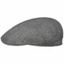 Fine Herringbone Driver Flat Cap by Stetson grey-mottled