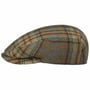 Kent Yorven Check Flat Cap by Stetson olive-mottled