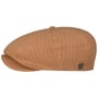 Brood Pinstripe Flat Cap by Brixton brown