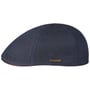 Texas Waxed Denim Flat Cap by Stetson navy