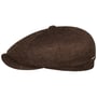 Hatteras Jersey Virgin Wool Flat Cap by Stetson brown