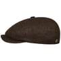 8 Panel Wool Twill Flat Cap by Balmoral brown