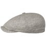 Hatteras Harton Sustainable Flat Cap by Stetson white-grey