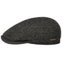 Herringbone Harris Tweed Driver Cap by Stetson grey-mottled
