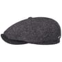 Hatteras Boiled Wool Flat Cap by Stetson dark grey