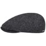 Kent Boiled Wool Flat Cap by Stetson dark grey