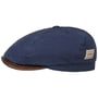 6 Panel Cotton Canvas Flat Cap by Stetson navy
