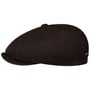 Hatteras Cashmere Grid Flat Cap by Stetson dark brown