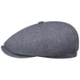 8 Panel Twill Flat Cap by JJ Hats blue-navy
