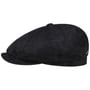 8 Panel Goat Suede Flat Cap by JJ Hats navy