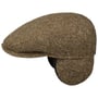 Virgin Wool Driver EF Flat Cap by Balmoral beige-green