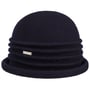 Rikke Milled Wool Hat by Seeberger navy