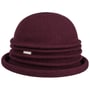 Rikke Milled Wool Hat by Seeberger bordeaux