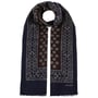 Polka Dots Wool Scarf by Stetson brown-blue