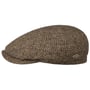 Harris Tweed Driver Flat Cap by JJ Hats khaki