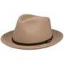 Delvane Fedora Wool Hat by Stetson oatmeal