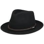 Delvane Fedora Wool Hat by Stetson black
